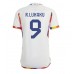 Tanie Strój piłkarski Belgia Romelu Lukaku #9 Koszulka Wyjazdowej MŚ 2022 Krótkie Rękawy